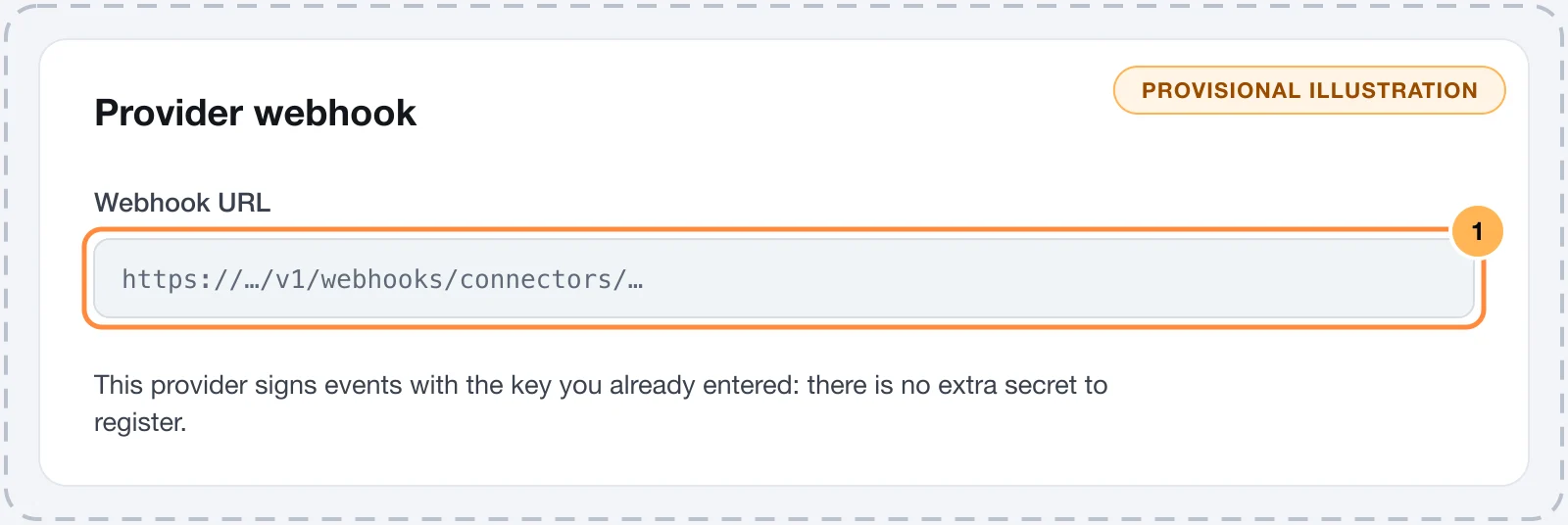 Paystack connection card in Vipter with the webhook URL