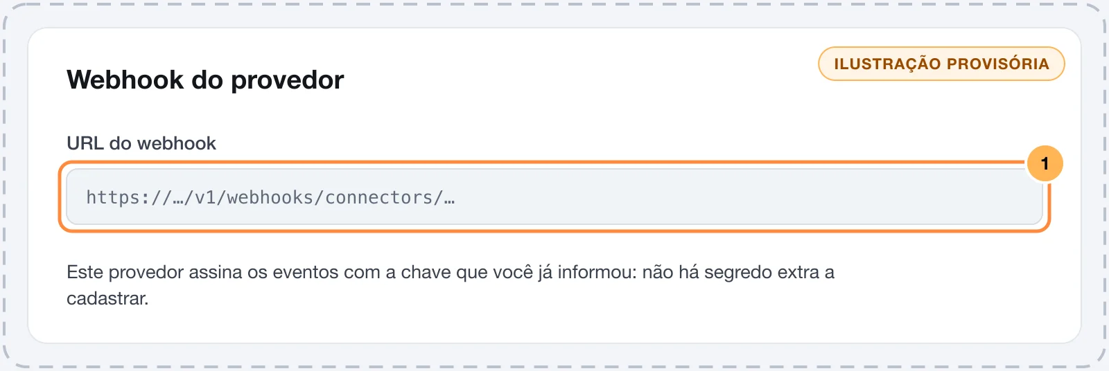 Card da conexão Paystack no Vipter com a URL do webhook